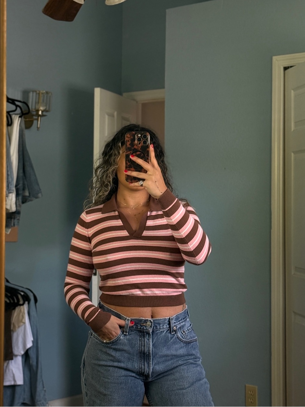 rugby style striped long sleeve